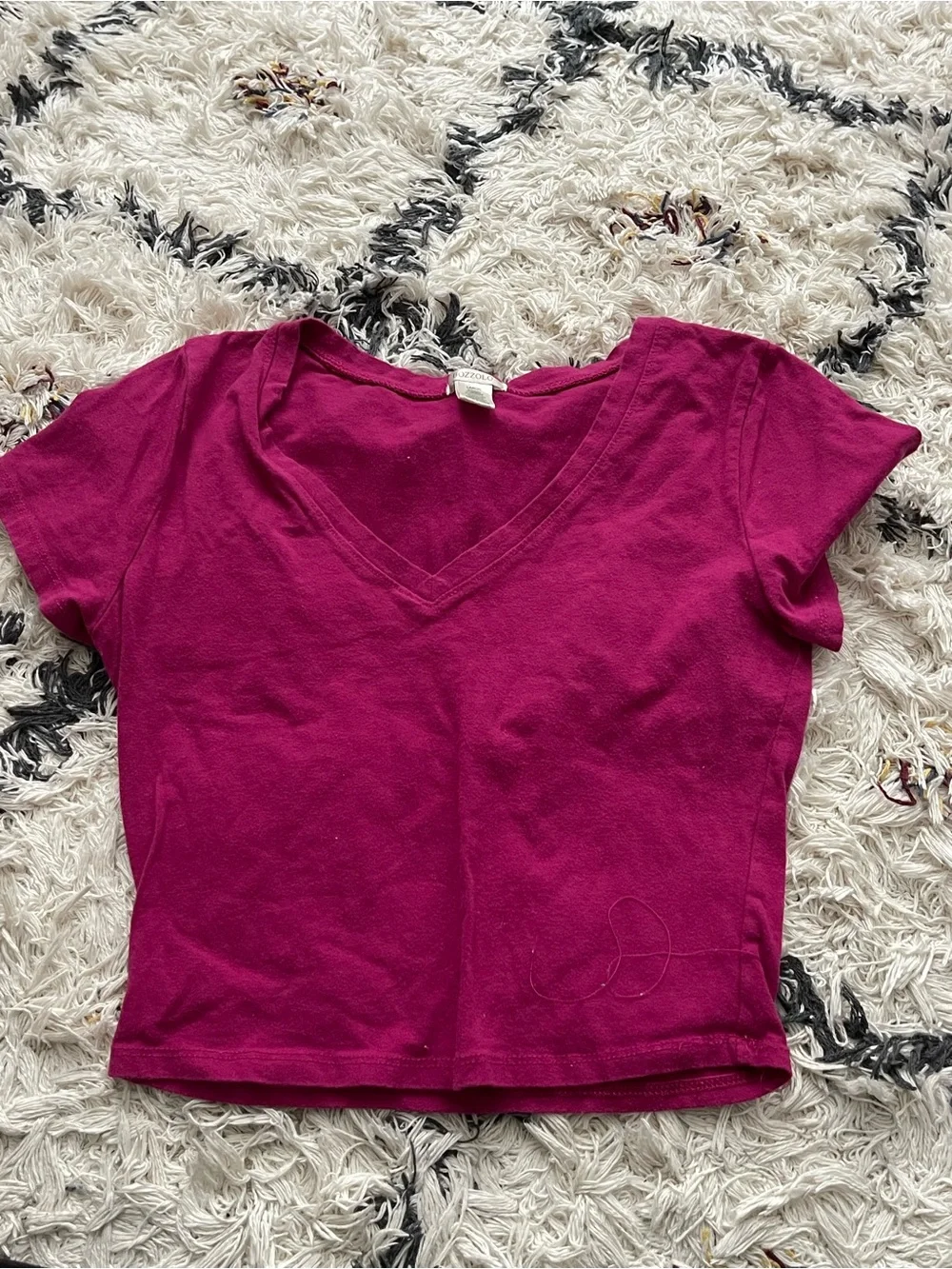 Bozzolo V-Neck Cropped Tee - 4